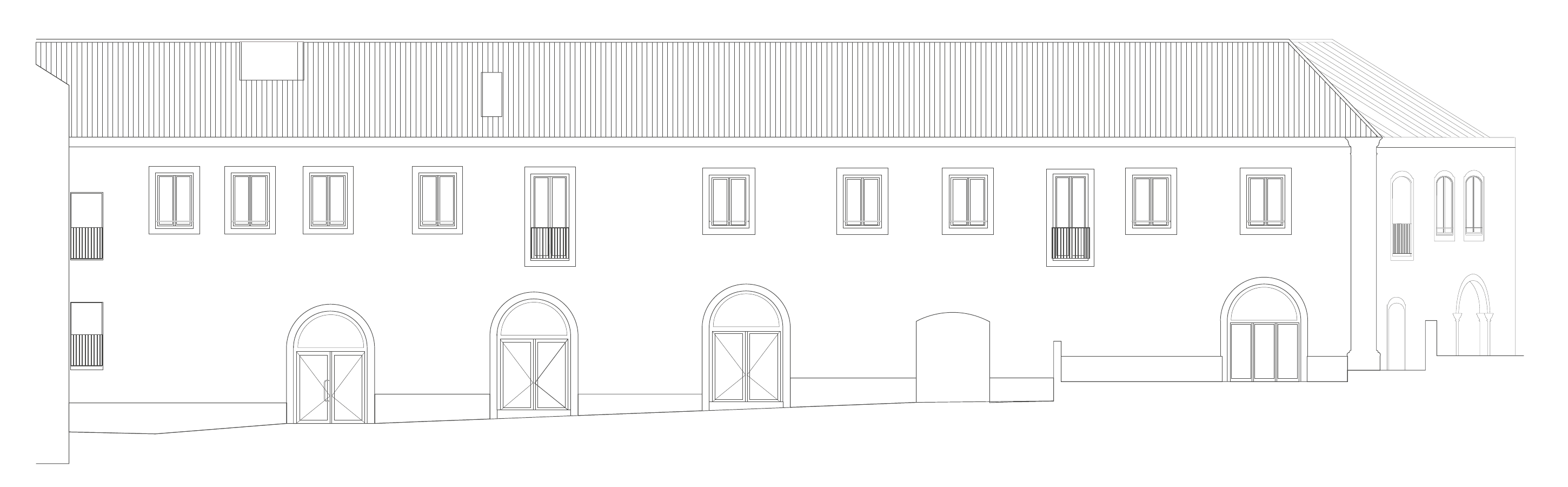Elevation of Cais / Balança (A7/A8), from the Plantas v1.4 drawing set